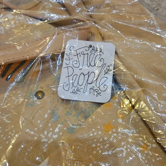 Free People Rosewood Tote Canvas Large Celestial Galaxy Print NWT - Picture 11 of 12